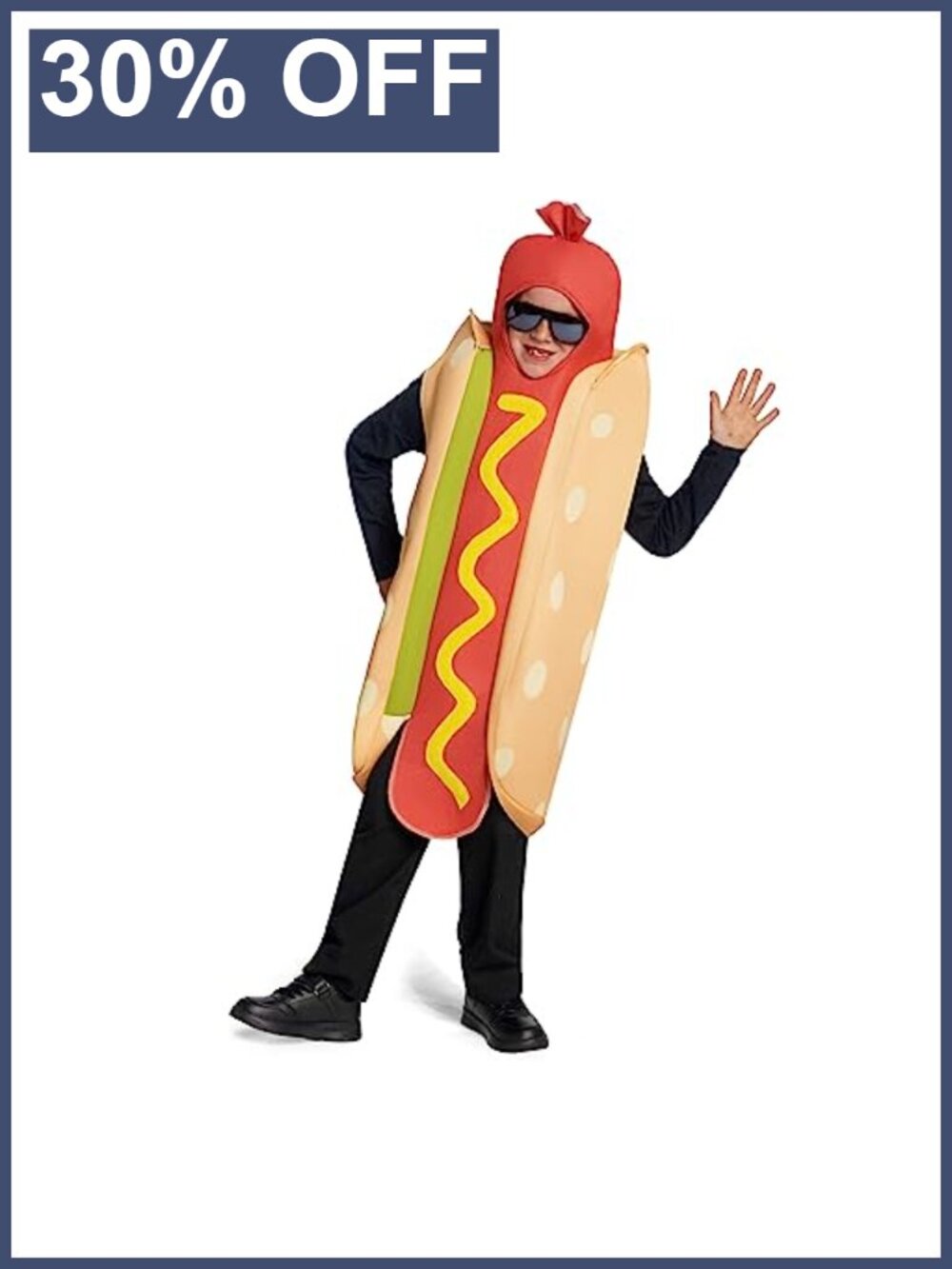 Unisex Kids Hot Dog Costume 100% Polyester Halloween
